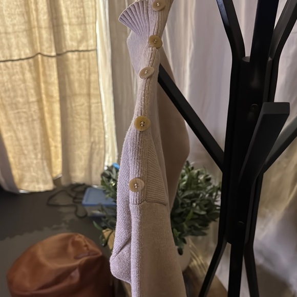 Cream Crew Neck Sweater with Textured Knit - Picture 2 of 4